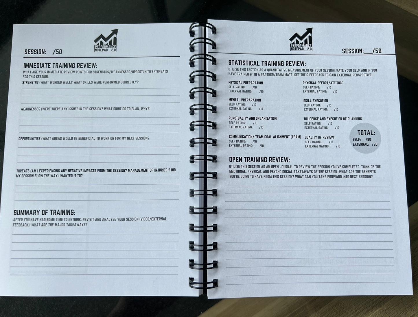 Elite Performance Journal: Performance Notepad