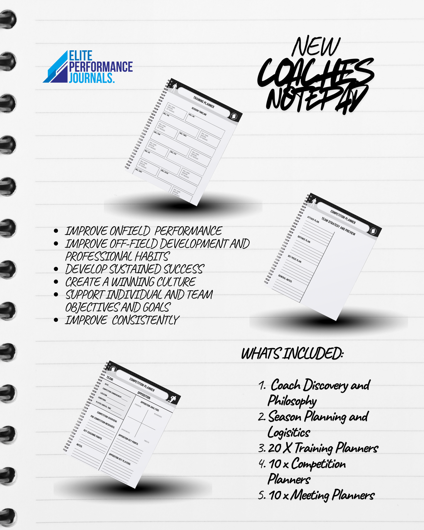 Elite Performance Journal: Rugby Union Coaches Notepad