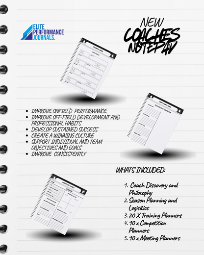 Elite Performance Journal: Rugby Union Coaches Notepad