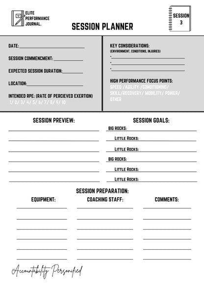 Elite Performance Journal: Coaches Notepad
